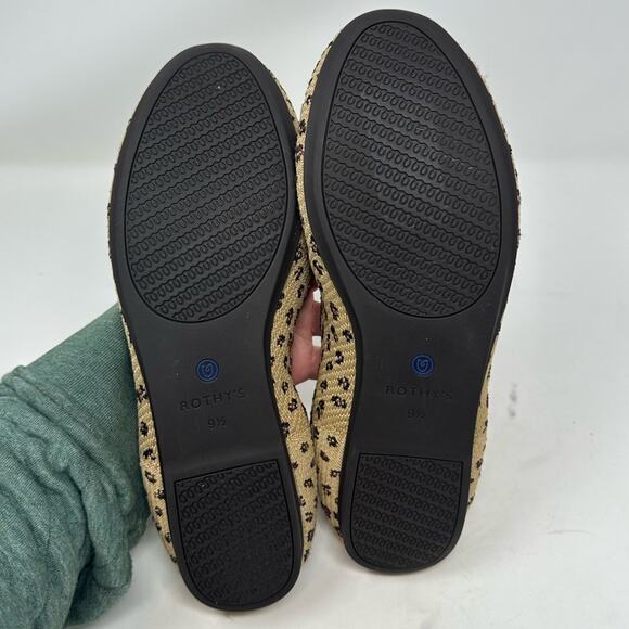 Rothy's Spotted Leopard Animal Round Toe Flats Women’s Size 9.5 Washable Shoes - Picture 11 of 12
